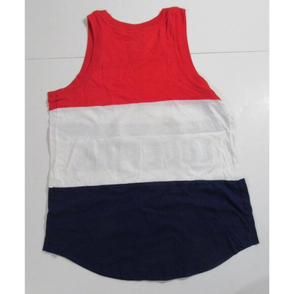 Victoria's Secret Pink Tank Top Red White & Blue Bling Sequins Size Small NEW - Picture 2 of 4